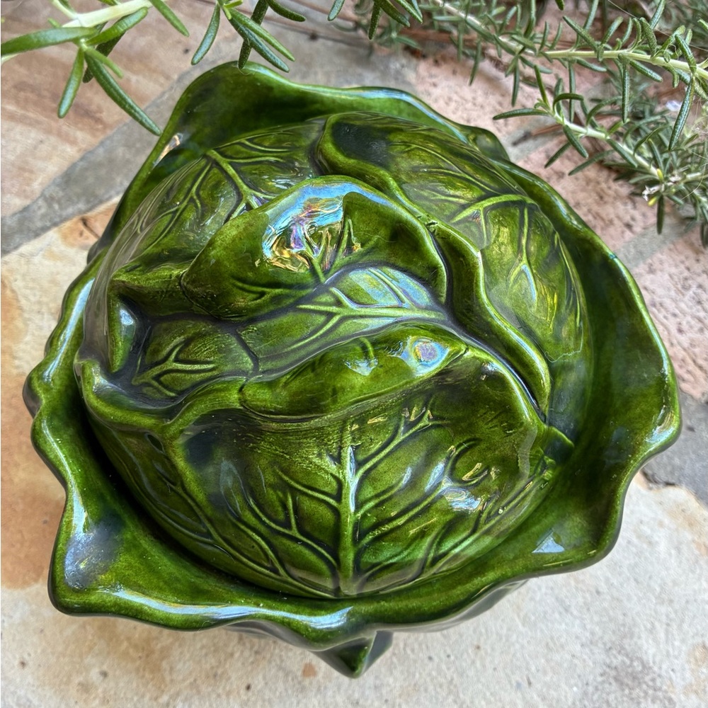 🥬 Vintage Holland Mold Cabbage Tureen with Lid